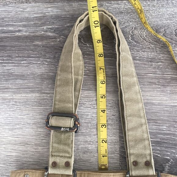 Rare G-Star Olive Green Khaki Canvas Tote Bag Adjustable Straps Street Military - Picture 16 of 16